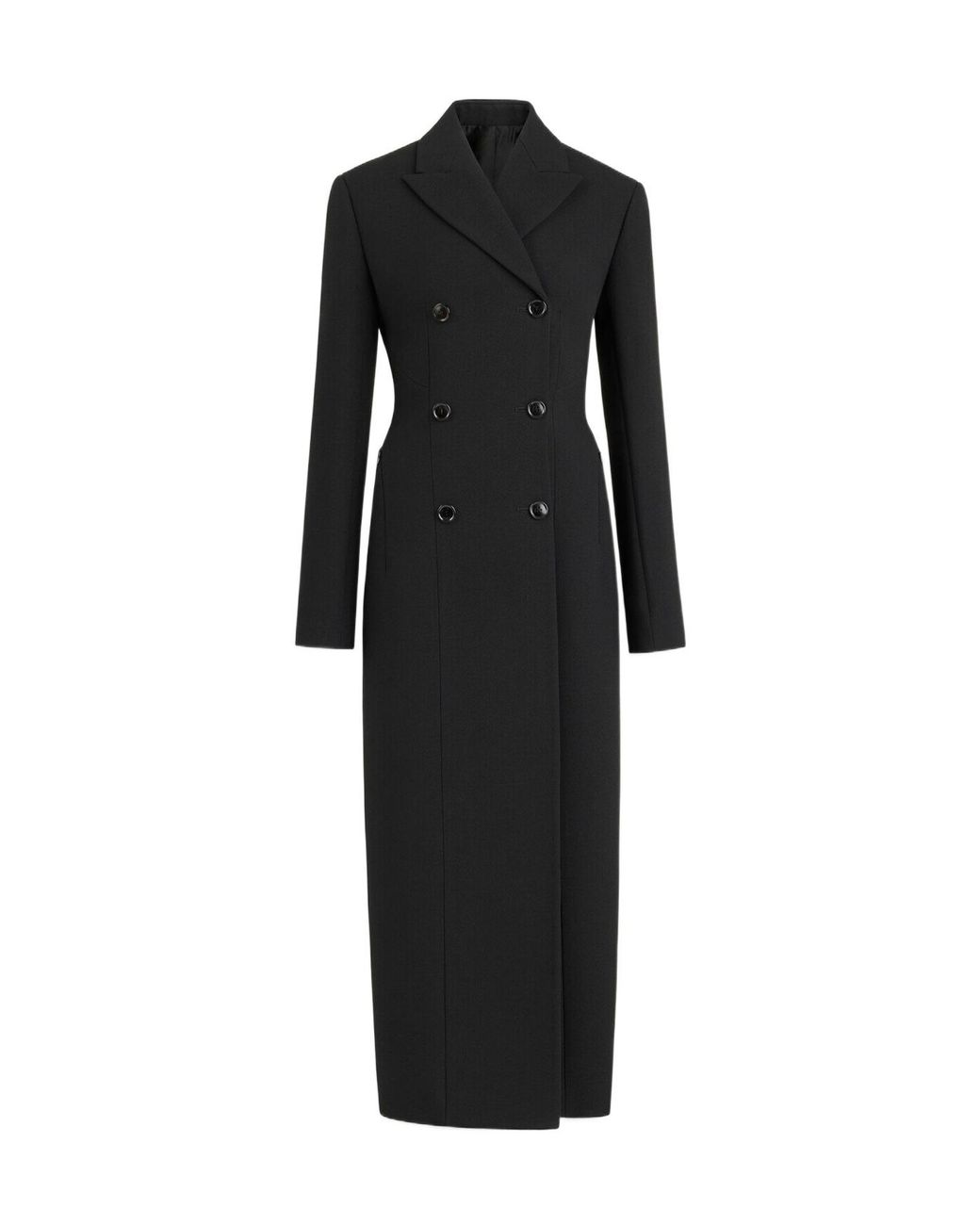 Alaïa Black Alaïa Double-Breasted Tailored Coat