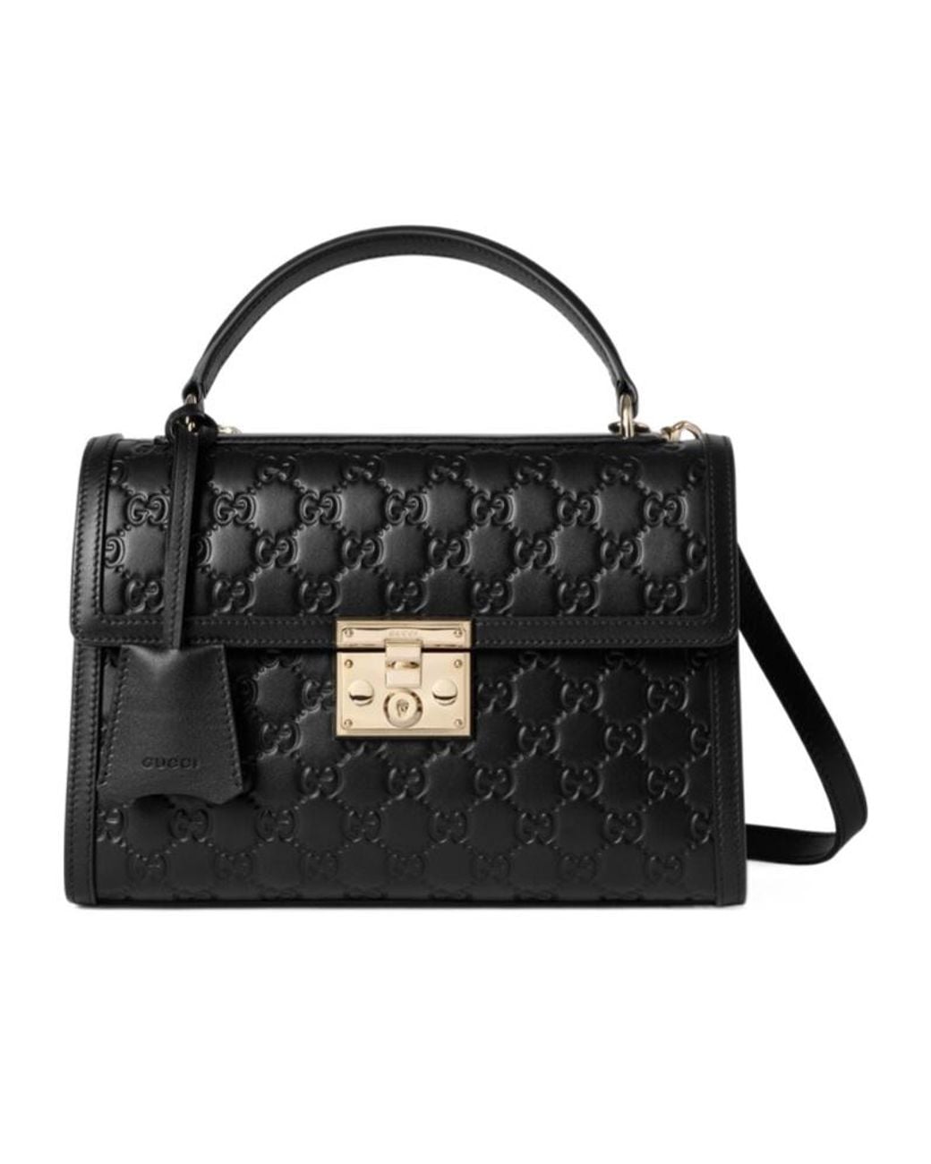Gucci Black Padlock Medium Top Handle Bag
