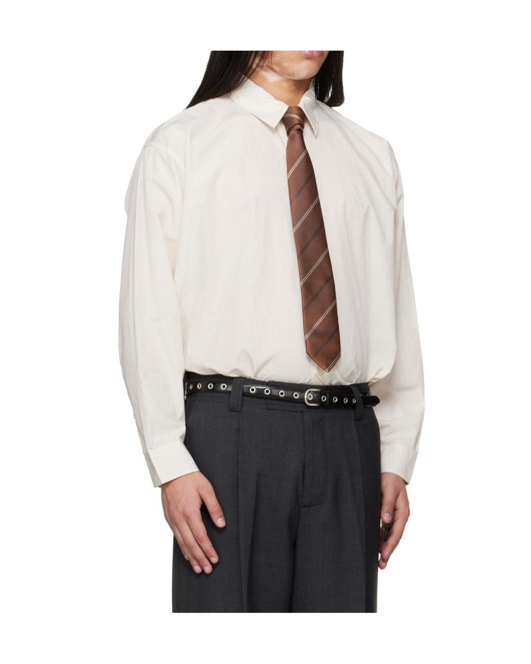 mfpen Natural Exact Boxy Striped Shirt for men