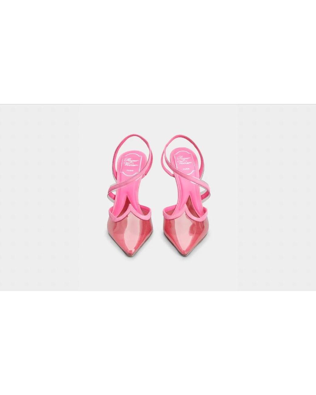 Roger Vivier Pink I Love Vivier Slingback Pumps