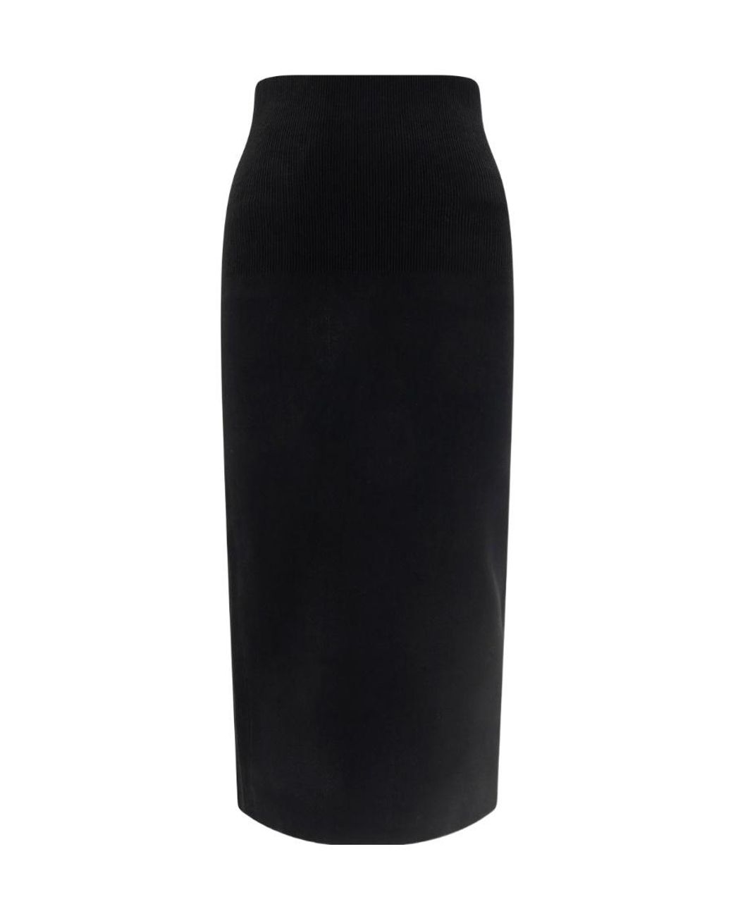 Victoria Beckham Black Back Slit Skirt