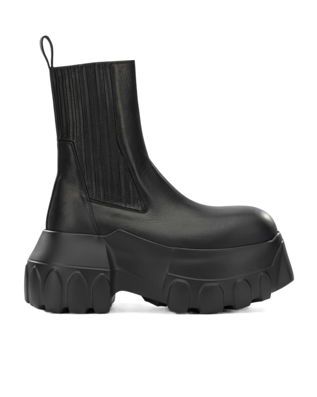 Rick Owens Black Platform Pull On Boots