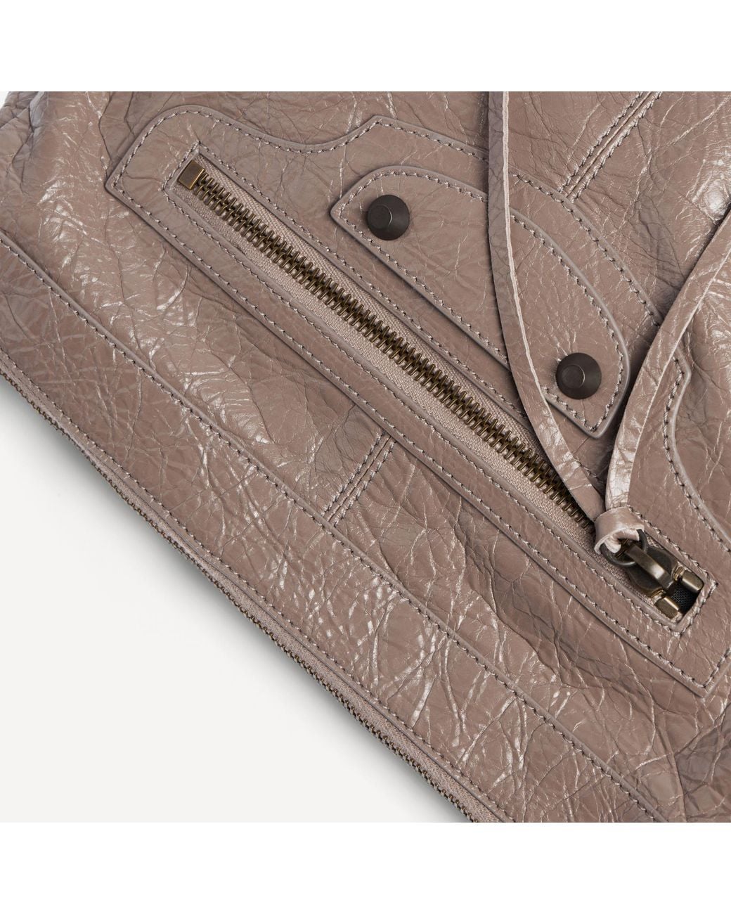 Balenciaga Brown Le City Moto Small Shoulder Bag for men