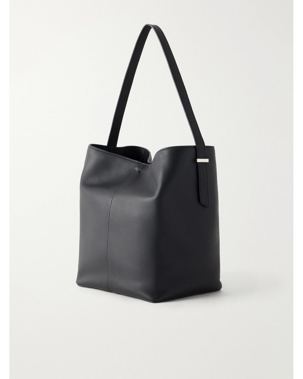 Metier Black Leather Shoulder Bag