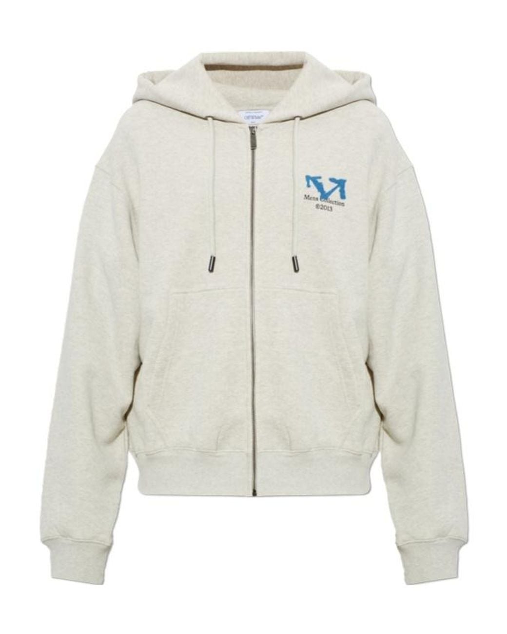 Off-White c/o Virgil Abloh White Half Arrow Regular Zip Hoodie for men