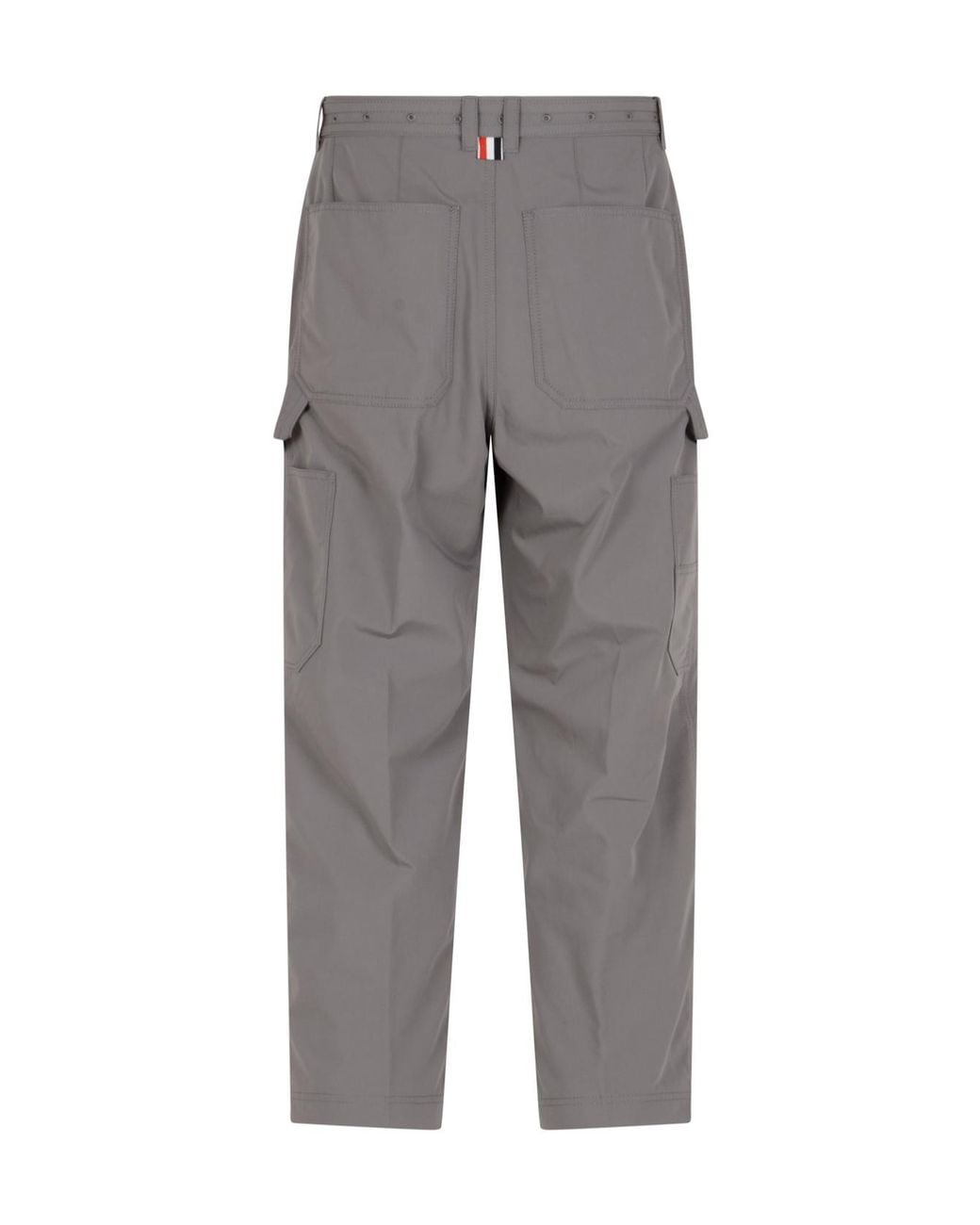 Thom Browne Gray Belted Cargo Pants for men