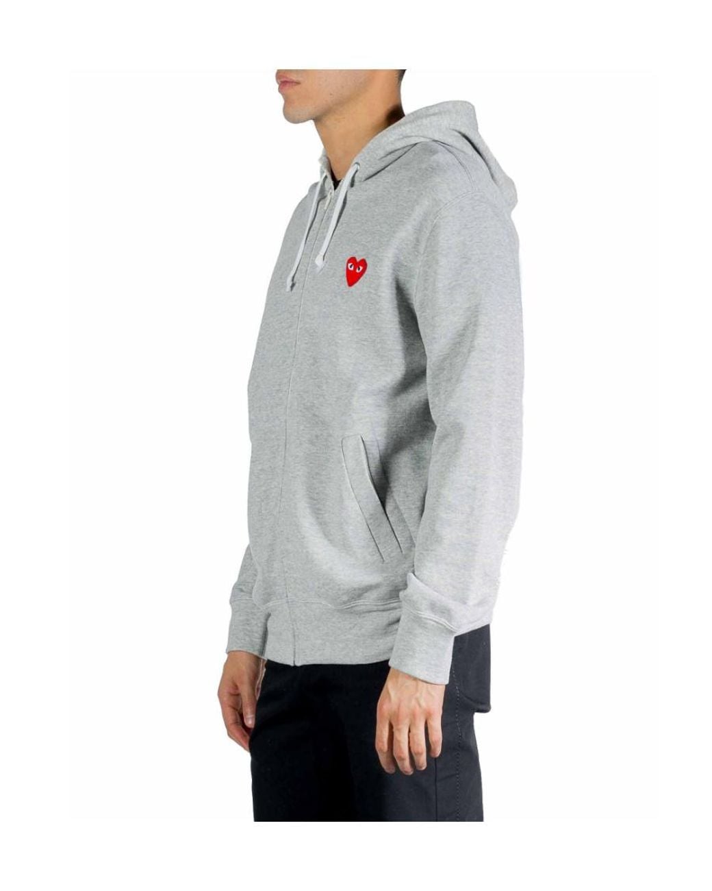 COMME DES GARÇONS PLAY Gray Logo Casual Jacket for men