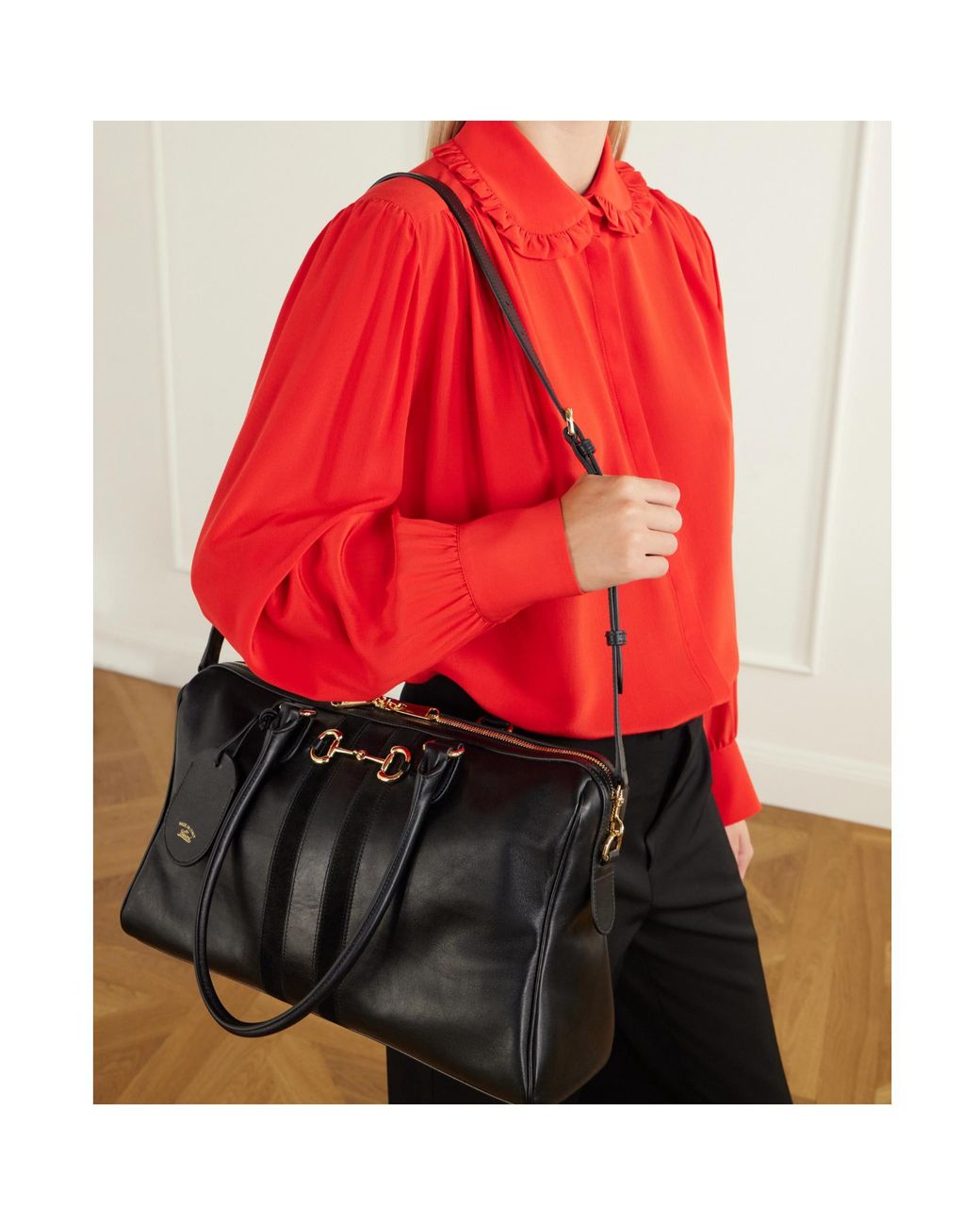 Gucci Black Borsetto Large Boston Bag