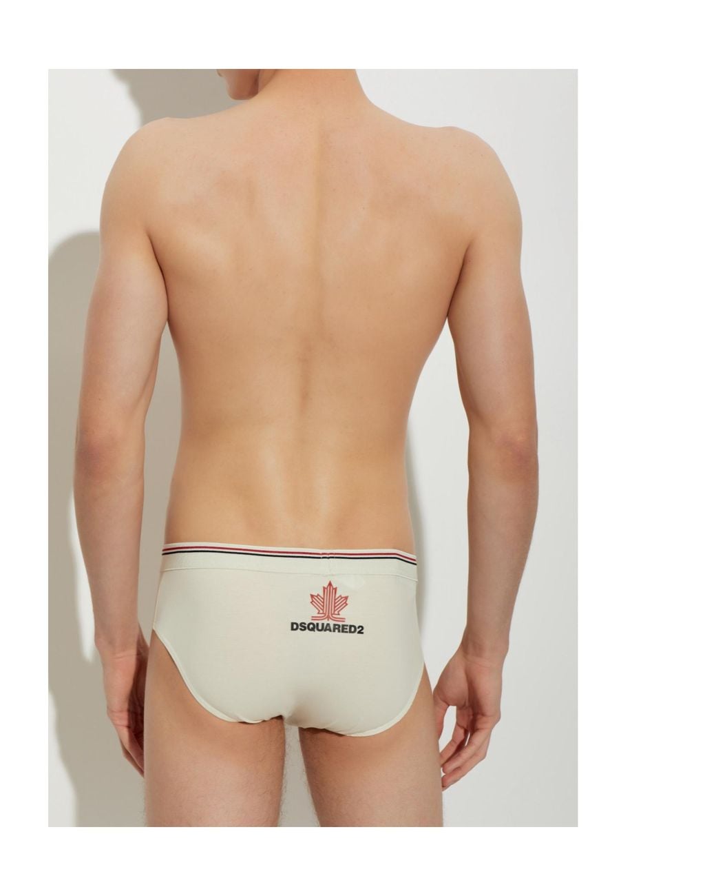 DSquared² White Signature Briefs for men