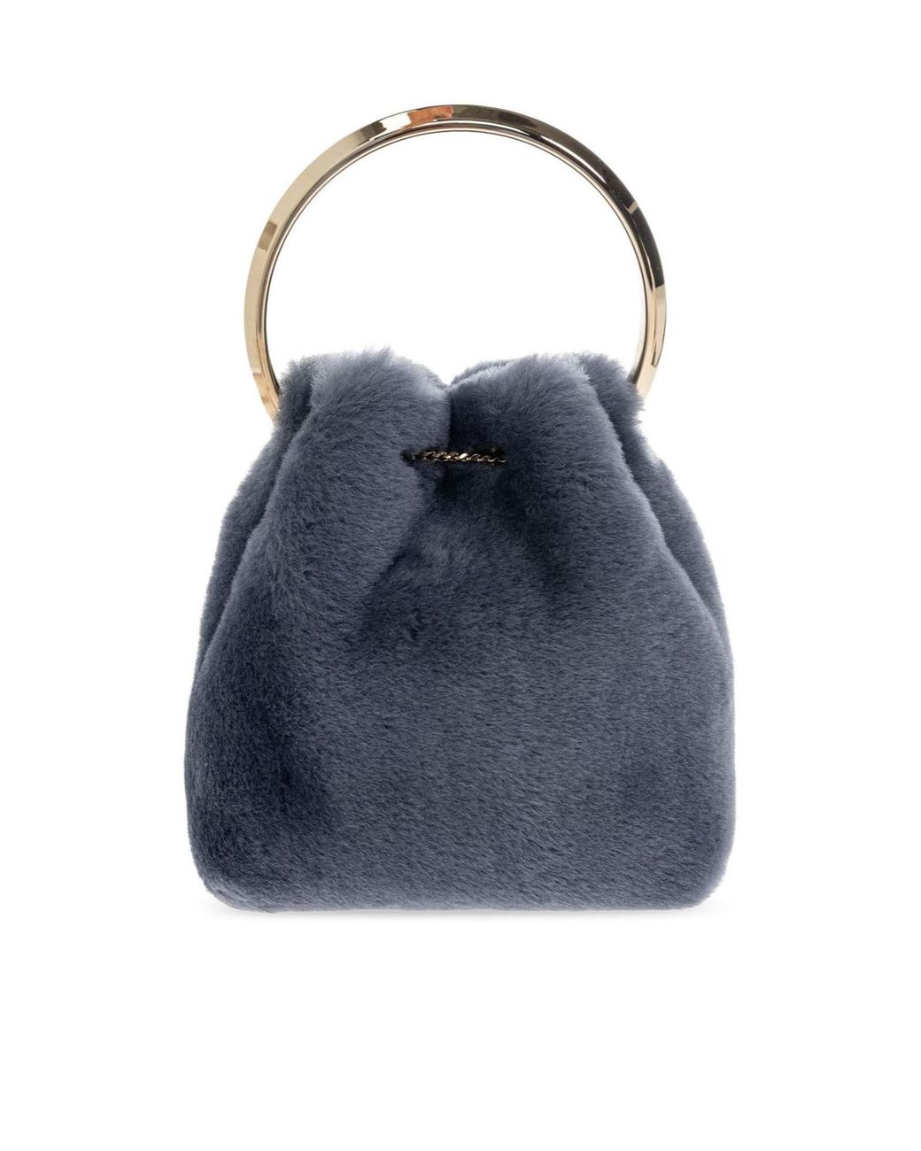 Jimmy Choo Blue Bon Bon Drawstring Tote Bag