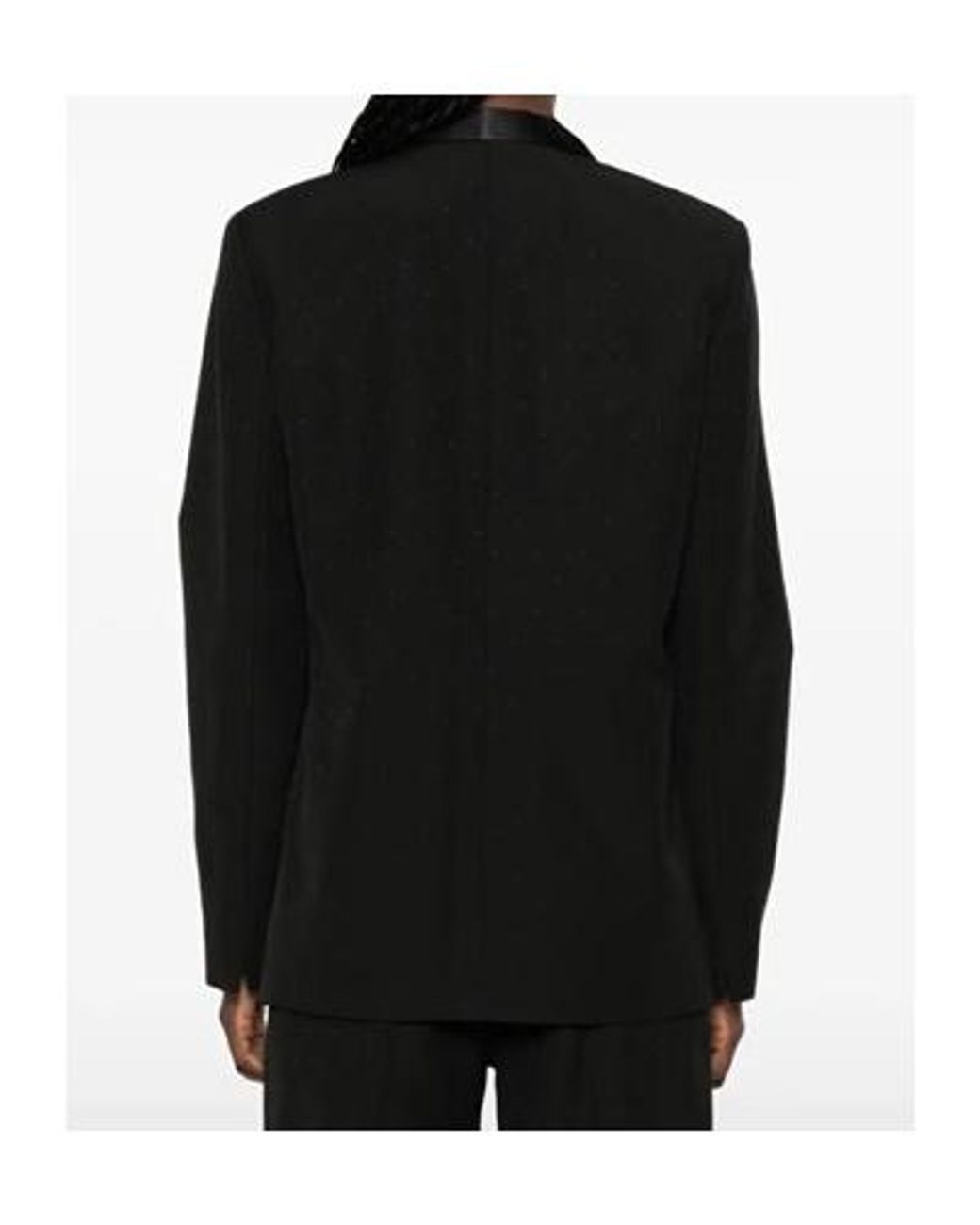 Forte_forte Black Long-Sleeved Tailcoat-Style Blazer