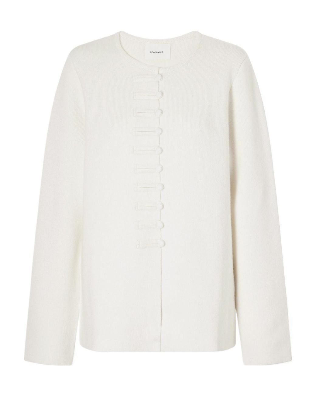 Lisa Yang White Cashmere Knitted Jacket