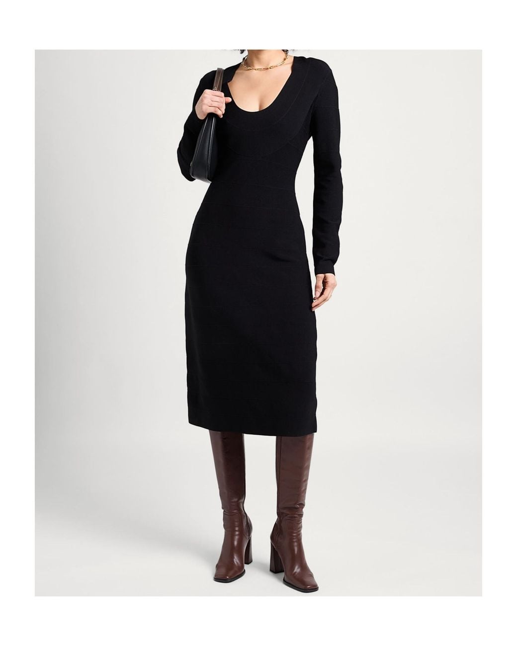 Tory Burch Black Midi Dress