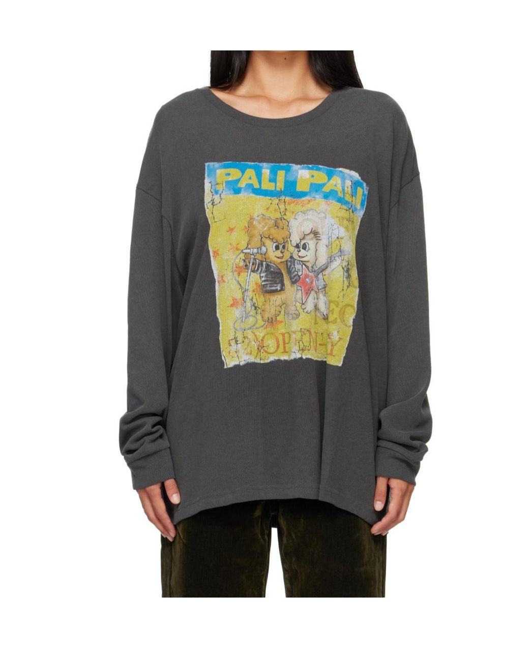 OPEN YY Gray Pet Club Rocke Long-Sleeve T-Shirt