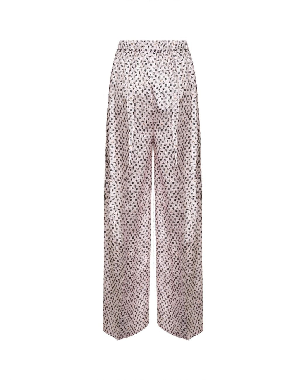 Max Mara Pink Vischio All-Over Printed Trousers