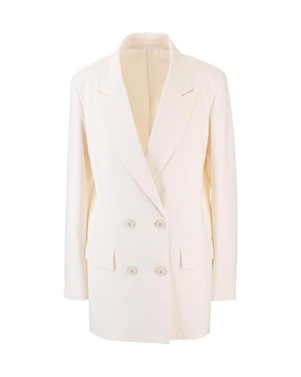 Valentino White Double-Breasted Blazer Jacket