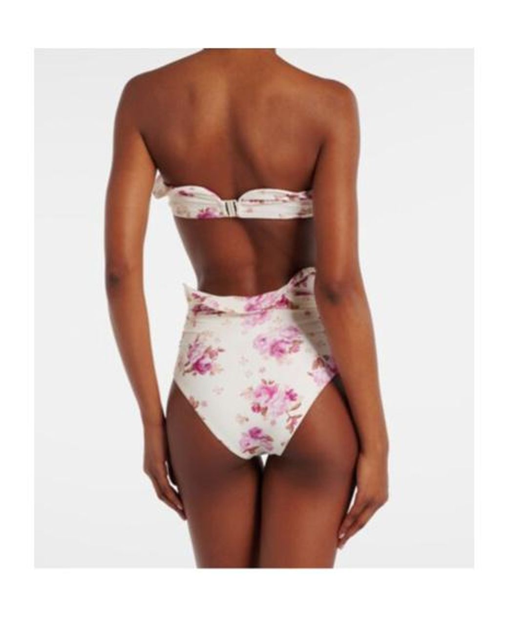 Magda Butrym Pink Floral-Appliqué Bikini Bottoms