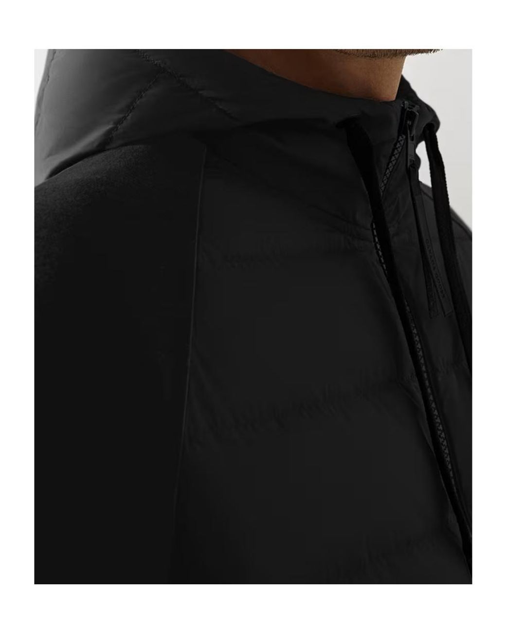 Canada Goose Black Hybridge Huron Full-Zipped Hooded Jacket for men