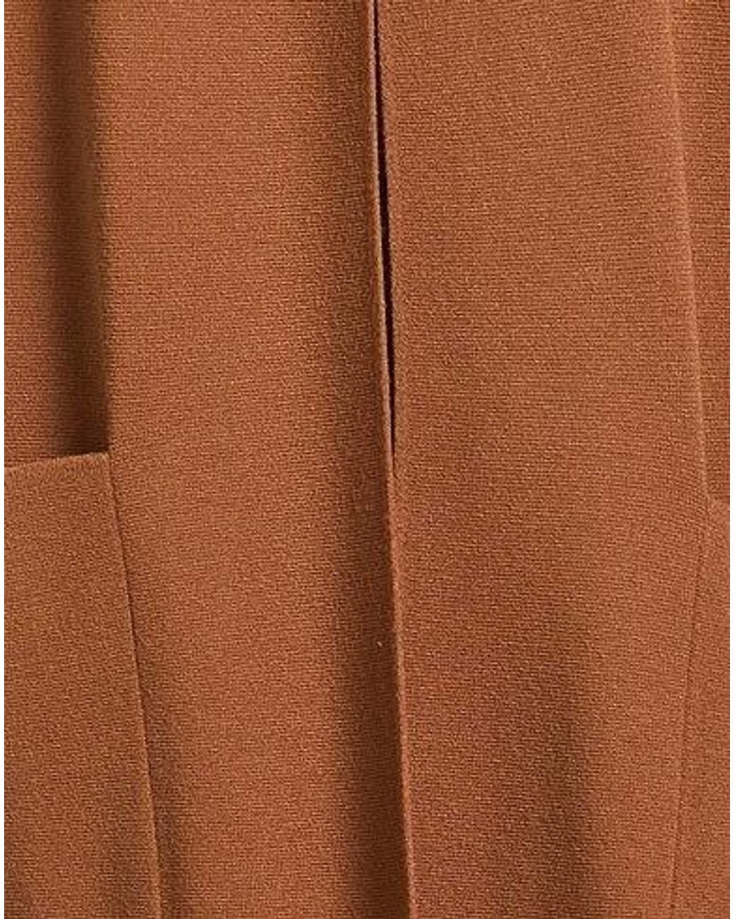 Max Mara Brown Solid-Color Sleeveless Knitted Cardigan