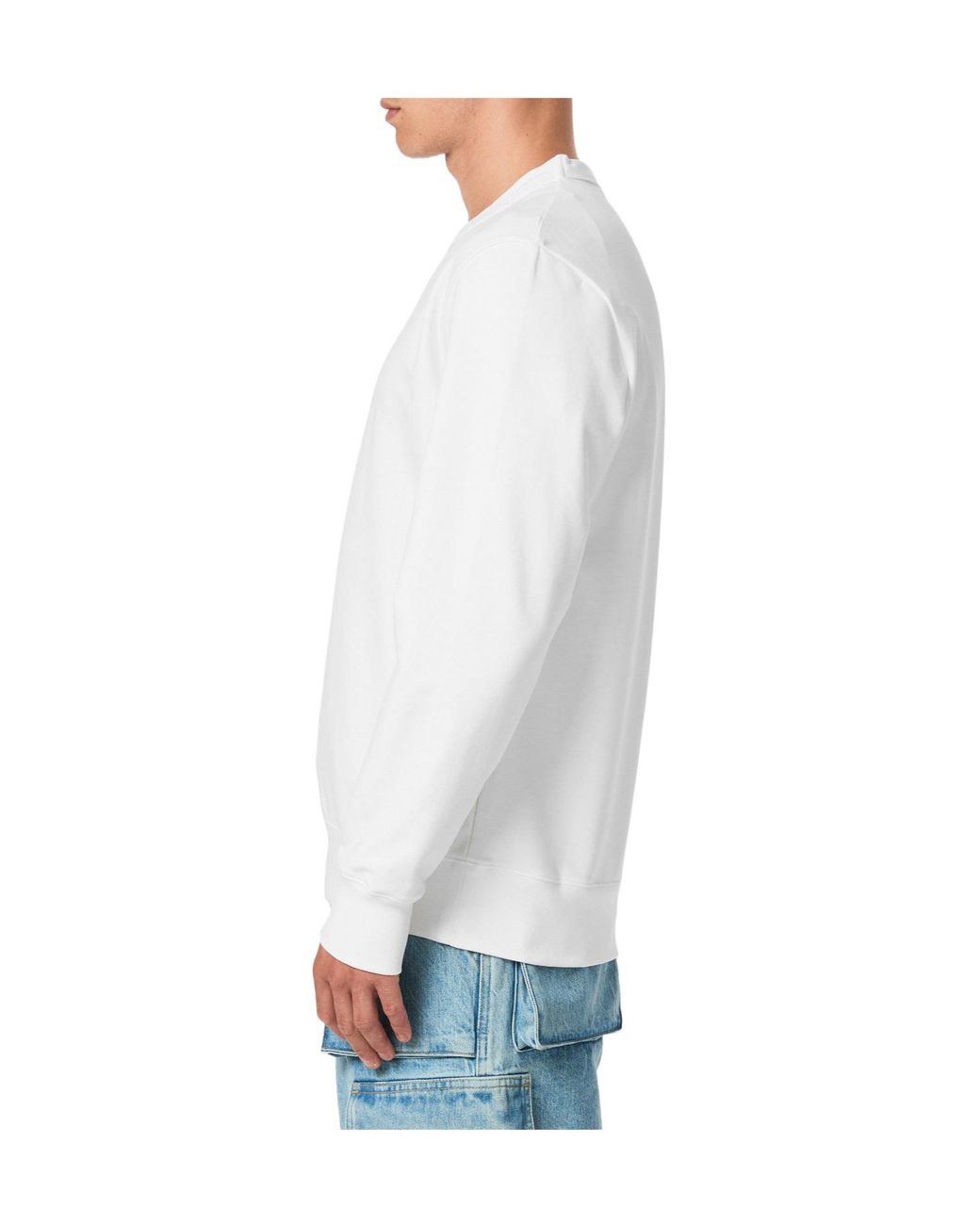 C P Company White Logo Sweatshirt for men