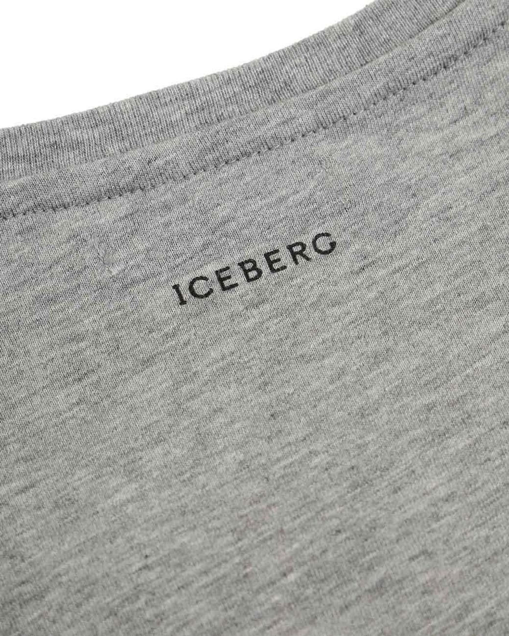 Iceberg Gray Printed T-Shirt for men