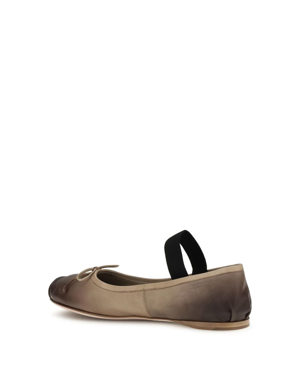 Miu Miu White Leather Ballerinas