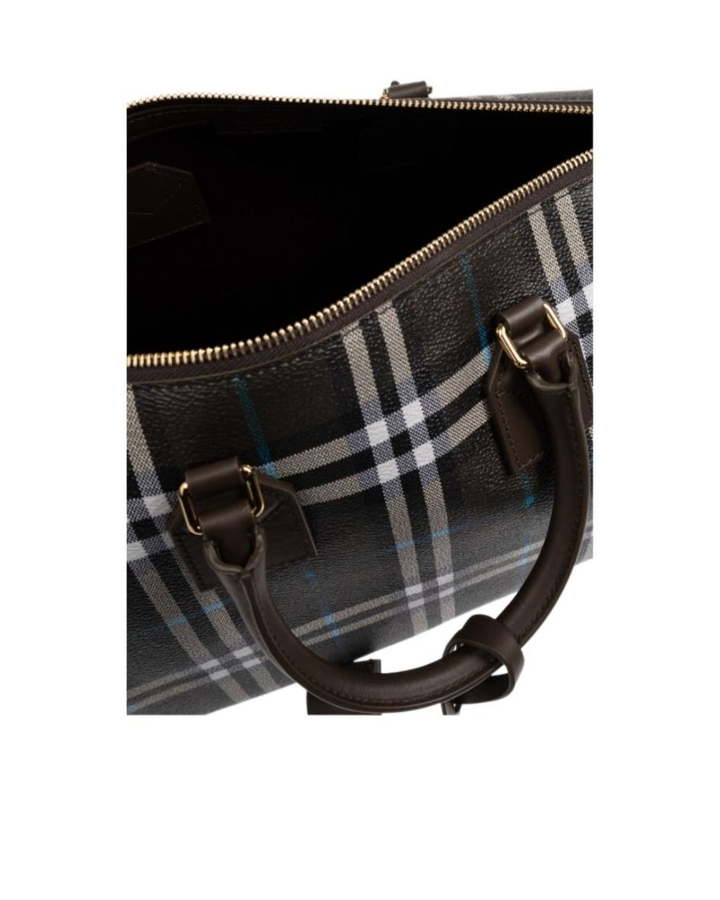 Burberry Black Bowling Checked Medium Handbag