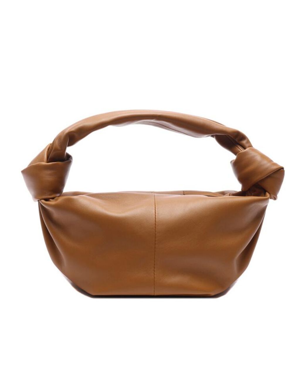 Bottega Veneta Brown Mini Double Knot Zipper Handbag
