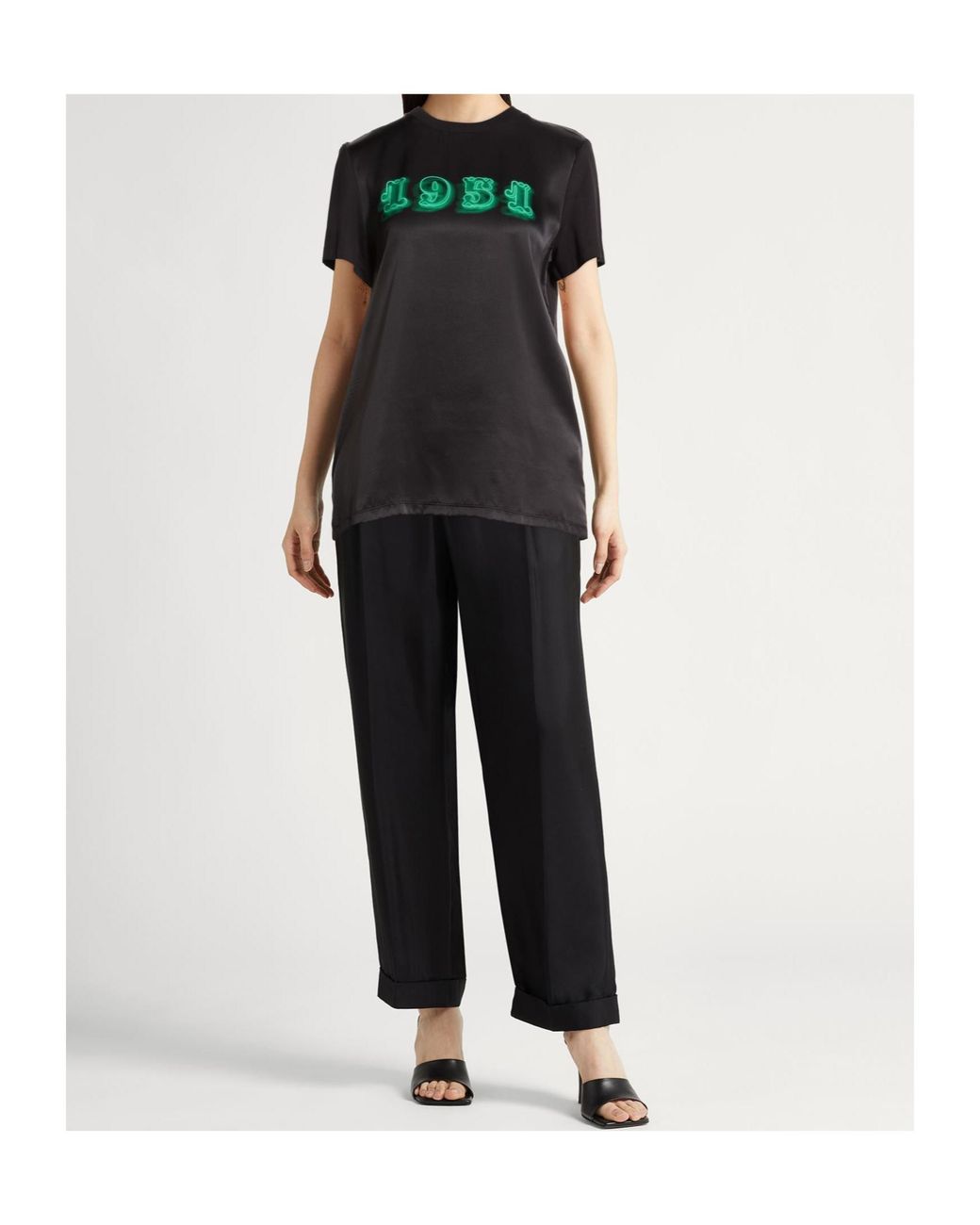 Max Mara Black Top Cotton, Silk