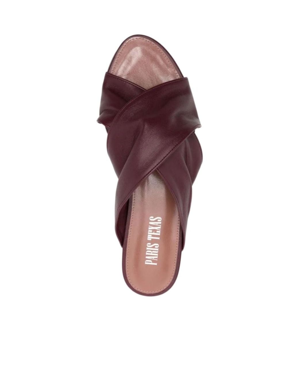 Paris Texas Brown Leather Slides
