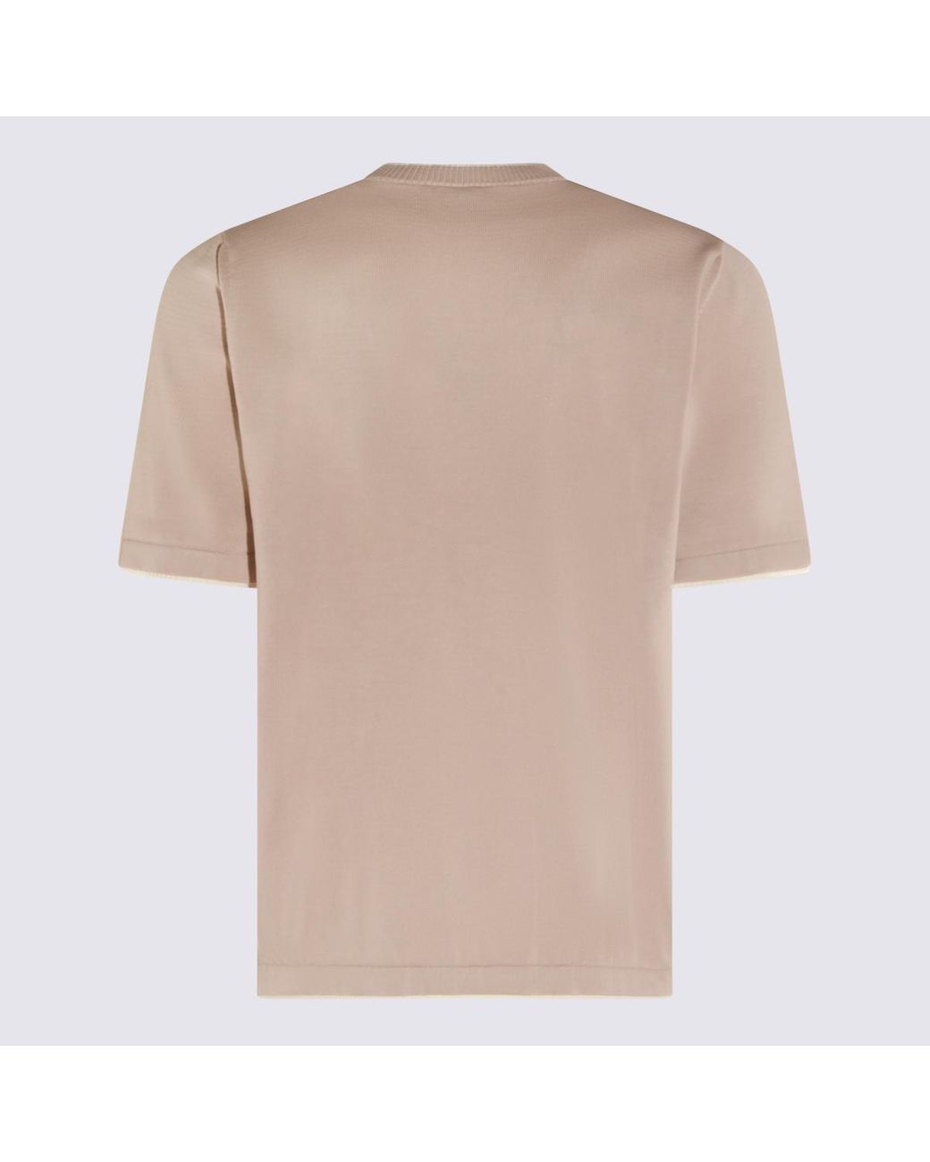Eleventy White Short Sleeved Crewneck Knitted Top for men