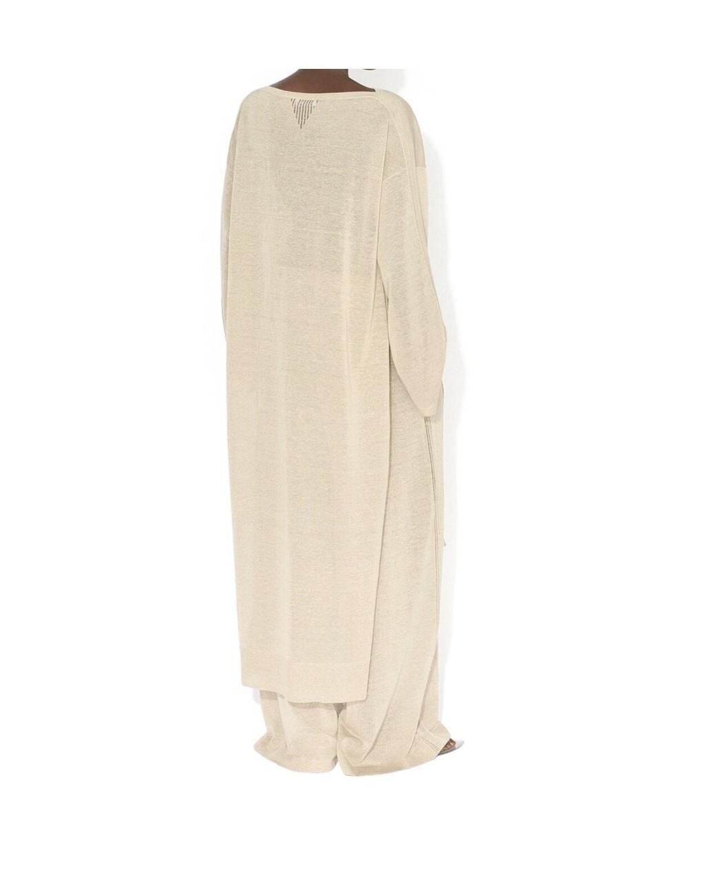 Alaïa White Alaïa Knitted Kaftan Dress