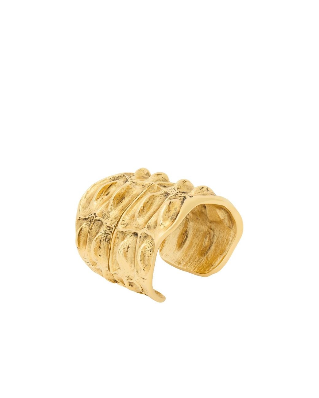 Saint Laurent Metallic Crocodile Cuff