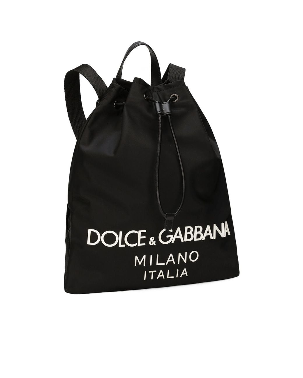 Dolce & Gabbana Black Nylon Backpack for men