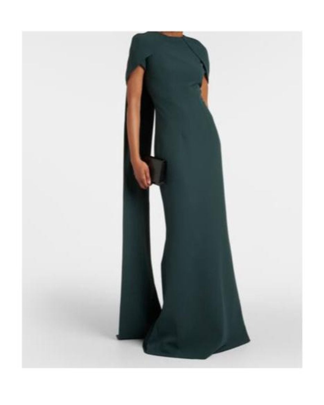 Safiyaa Green Caped Gown