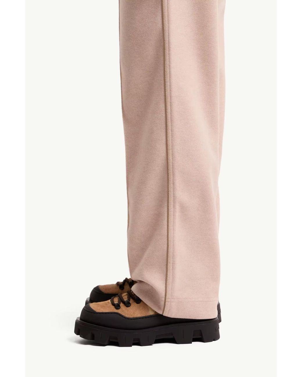 Moncler Pink Grenoble Drawstring Flannel Pants