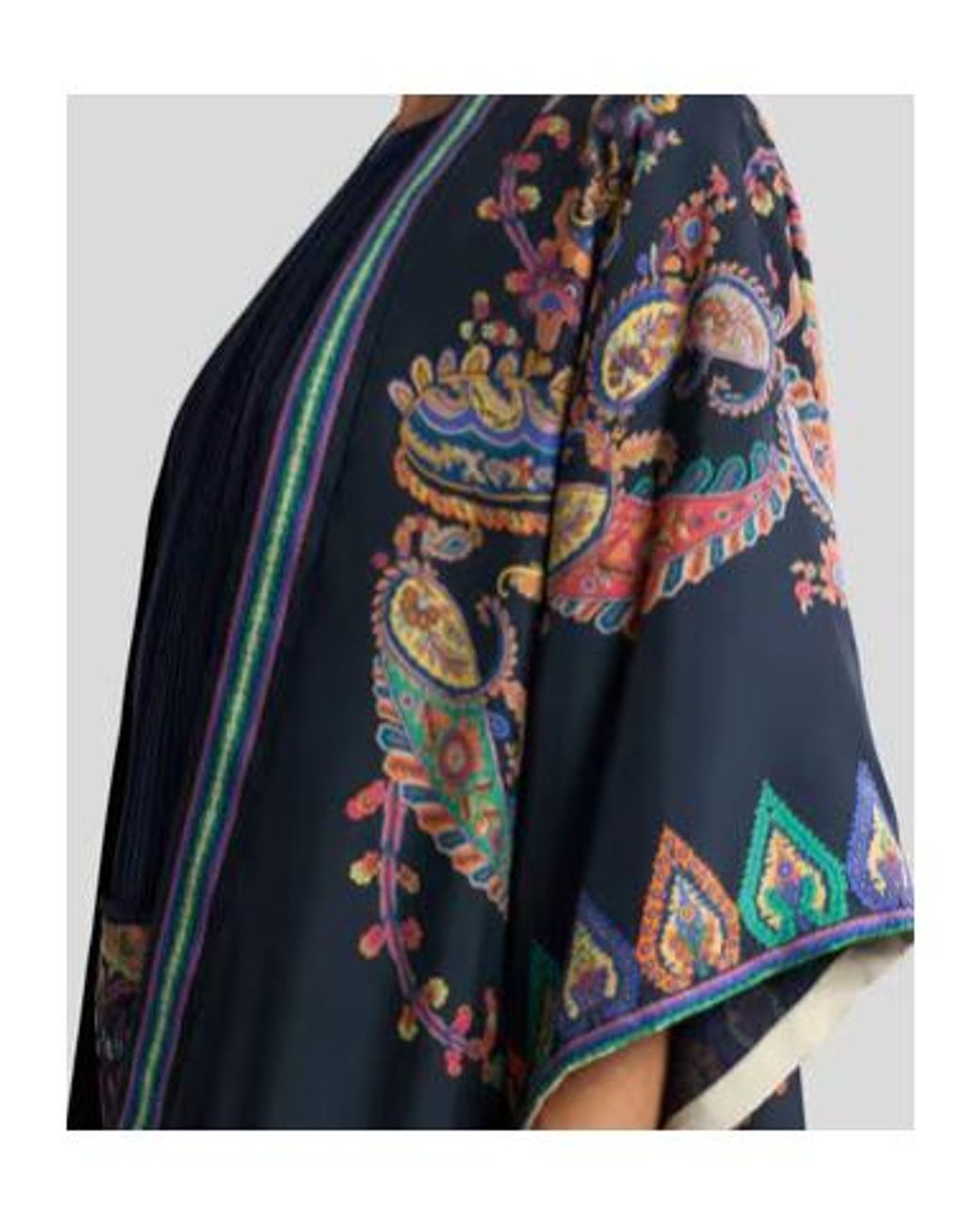 Etro Blue Pattern-Printed Open-Front Jacket