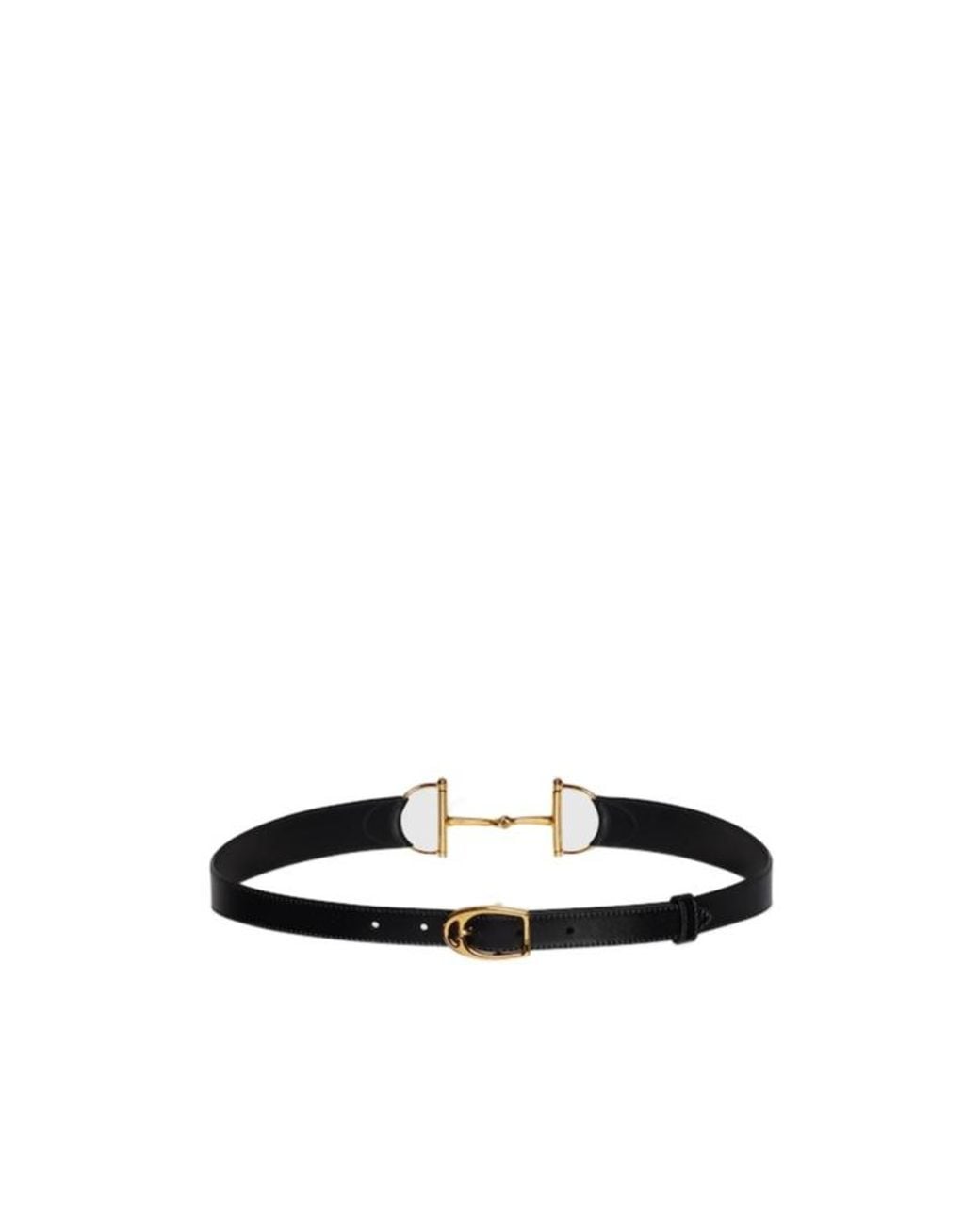 Gucci White Oversized Horsebit Belt