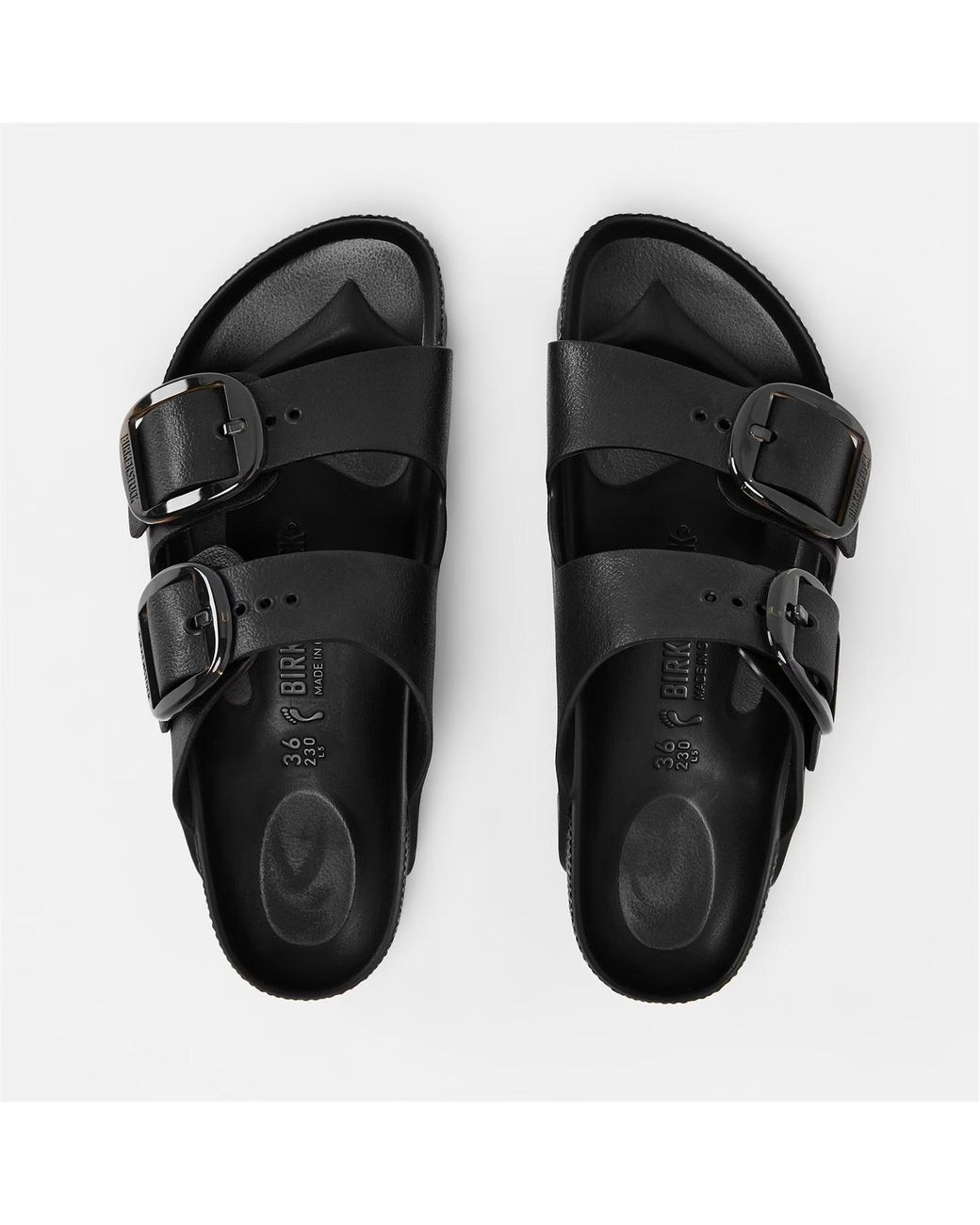 Birkenstock Black Buckle Detail Slippers