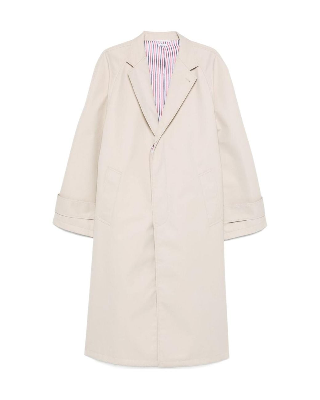 Thom Browne White Waterproof Trench Coat for men