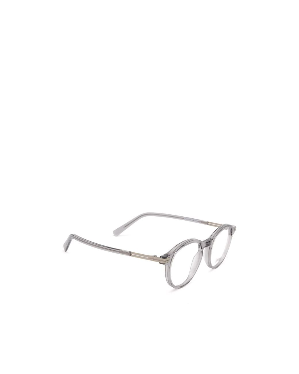 Zegna White Round Frame Glasses for men