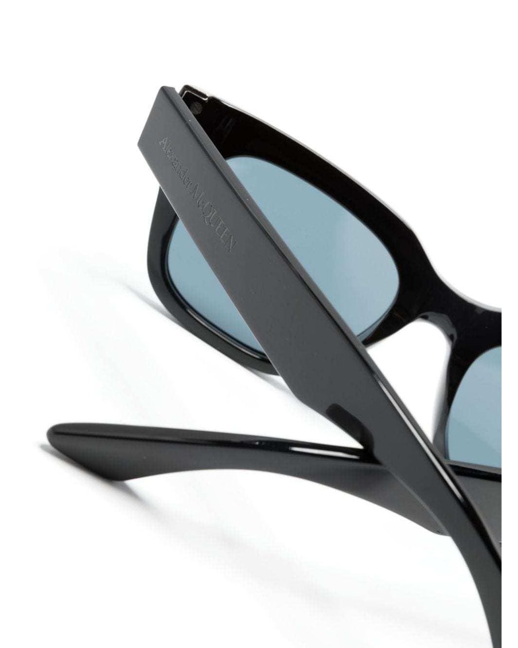 McQueen White Eyewear Punk Rivet Square-Frame Tinted Sunglasses for men