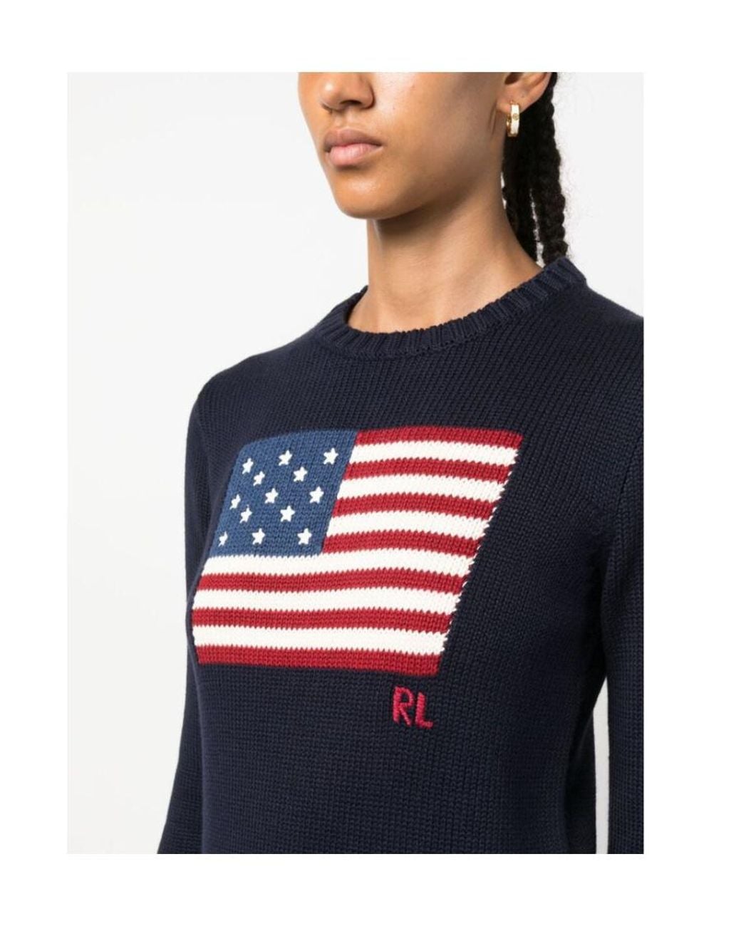 Polo Ralph Lauren Black Flag Intarsia Crewneck Jumper