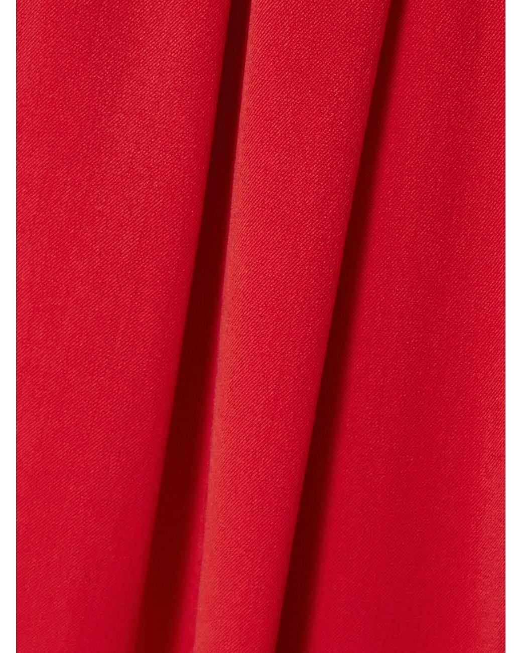 Staud Red Solid-Color Casual Trousers