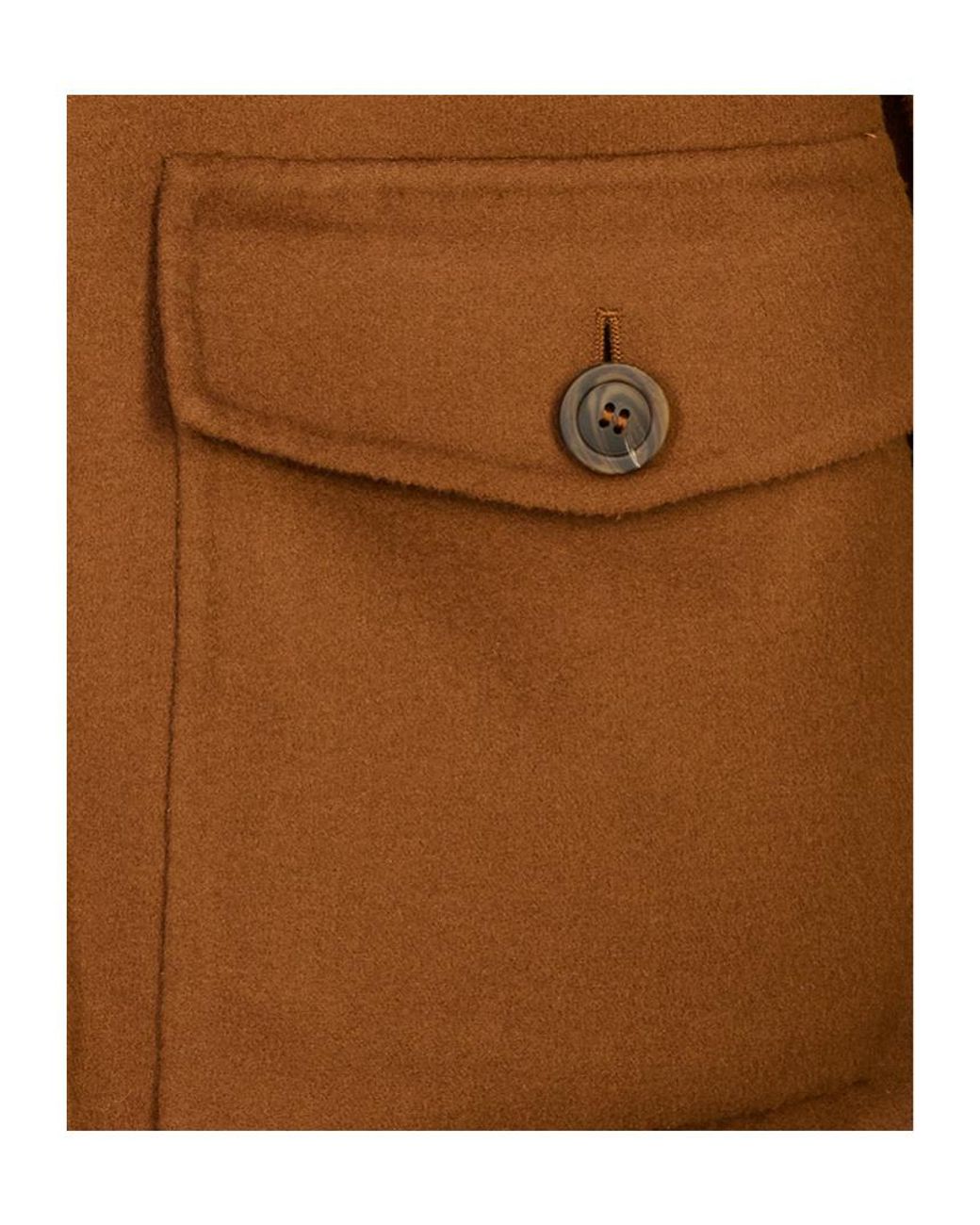 Canali Brown Zip-Up High-Neck Jacket for men