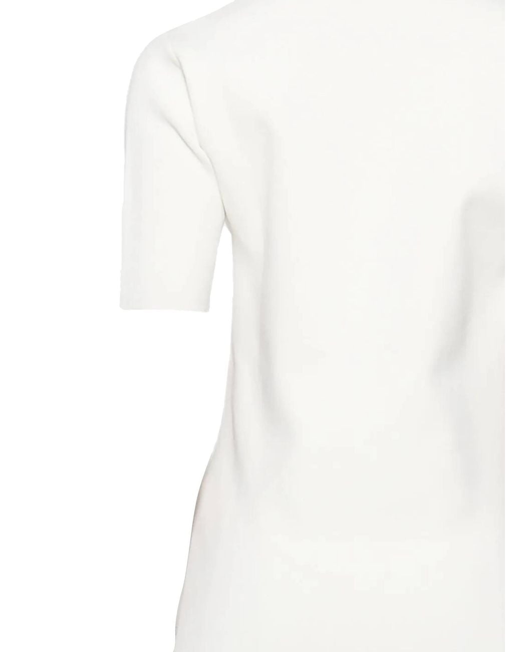 Totême White Totême Short Sleeved Knitted Top