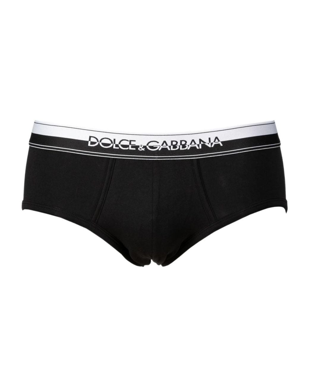 Dolce & Gabbana Black Elastic Waist Briefs for men