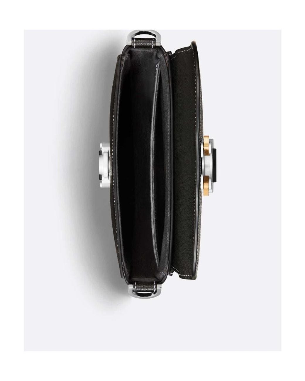 Dior Black Saddle Pouch With Strap for men