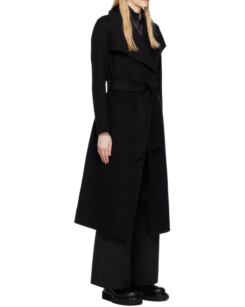 Mackage Black Belted Long Coat