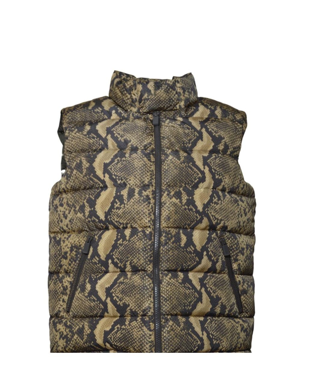 Aspesi Green Printed Zip-Up Gilet